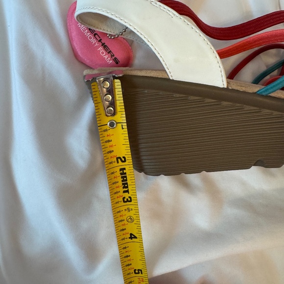 Skechers Colorful Strappy Slingback Wedge Sandals Size 7.5 NWT - Picture 6 of 7